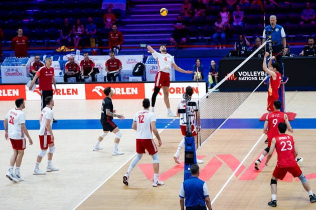 GLIWICE 24.06.2026 SIATKOWKA LIGA NARODOW MEZCZYZN MECZ CHINY TURCJA --- VNL FIVB MENS VOLLEYBALL NATIONS LEAGUE MATCH CHINA VS TURKIYE NZ CHINY - TURCJA FOT. MARCIN GOLBA NEWSPIX.PL NEWSPIX.PL --- newspix.pl POLAND OUT! 