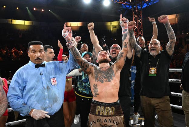 BOXING PARO CROCKER, Liam Paro of Australia celebrates winning the IBF Welterweight World Title against Lewis Crocker of Northern Ireland during the IBF Welterweight World Title fight at Pat Rafter Arena in Brisbane, Wednesday, June 24, 2026. ( NO ARCHIVING, EDITORIAL USE ONLY BRISBANE QUEENSLAND AUSTRALIA  Copyright: xDARRENxENGLANDx 20260624163077151150