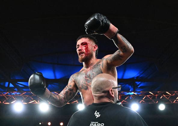 BOXING PARO CROCKER, Liam Paro of Australia reacts at the end of the fight against Lewis Crocker of Northern Ireland during the IBF Welterweight World Title fight at Pat Rafter Arena in Brisbane, Wednesday, June 24, 2026. ( NO ARCHIVING, EDITORIAL USE ONLY BRISBANE QUEENSLAND AUSTRALIA  Copyright: xDARRENxENGLANDx 20260624120796261688
