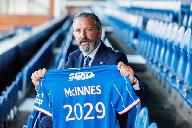 Rangers new manager Derek McInnes. Derek McInnes press conference, PK, Pressekonferenz William Hill Scottish Premiership, Football, Ibrox Stadium, Glasgow, Scotland - 24 Jun 2026Glasgow Ibrox Stadium United Kingdom EDITORIAL USE ONLY No use with unauthorised audio, video, data, fixture lists, club league logos or live services. Online in-match use limited to 120 images, no video emulation. No use in betting, games or single club league player publications.  Copyright: xRobertxPerry Shutterstockx 16957748n