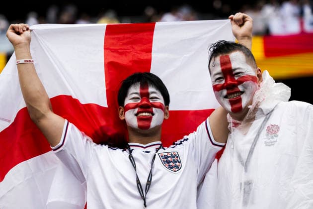 England v Ghana - FIFA World Cup, WM, Weltmeisterschaft, Fussball 2026 Fans of Englad show their support prior to the FIFA World Cup 2026 Group L football match between England and Ghana. The match ended 0-0 tie. Foxborough United States Copyright: xNicolòxCampox