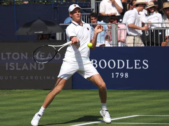 Jannik Sinner on his way to victory over Cameron Norrie during the Giorgio Armani Tennis Classic at the Hurlingham Club, London, UK on 24 June 2026. Copyright: xPhilxHutchinsonx 45160006