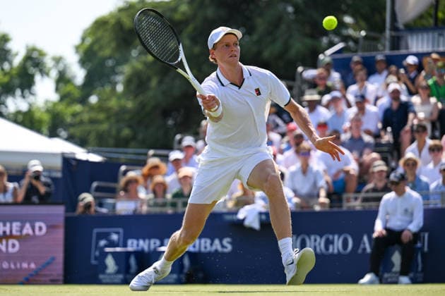 Jannik Sinner on his way to victory over Cameron Norrie during the Giorgio Armani Tennis Classic at the Hurlingham Club, London, UK on 24 June 2026. Copyright: xPhilxHutchinsonx 45160025