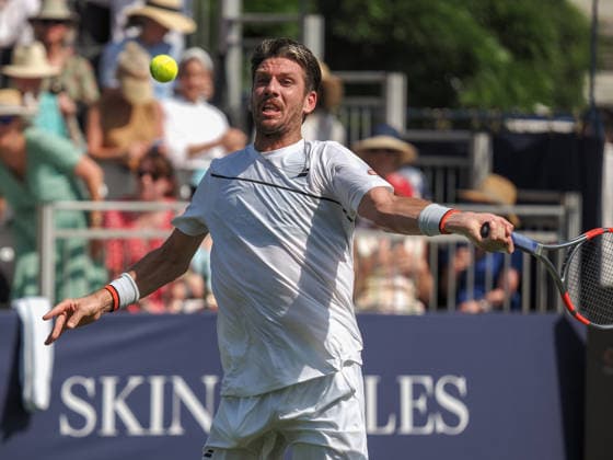 Cameron Norrie during this match against Jannik Sinner at he Giorgio Armani Tennis Classic at the Hurlingham Club, London, UK on 24 June 2026. Copyright: xPhilxHutchinsonx 45160021