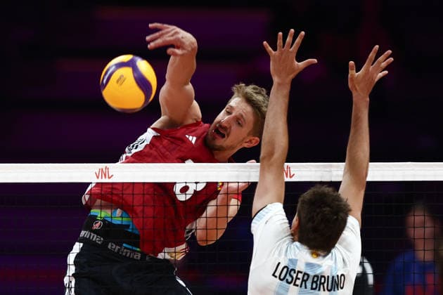 Volleyball Nations League 2026 Match Argentina - Germany Florian Krage-Brewitz during the Volleyball Nations League match Argentina - Germany at PreZero Arena Gliwice in Gliwice, Poland on June 24, 2026. Gliwice Poland  Copyright: xJakubxPorzyckix originalFilename:porzycki-volleyba260624_npZG6.jpg