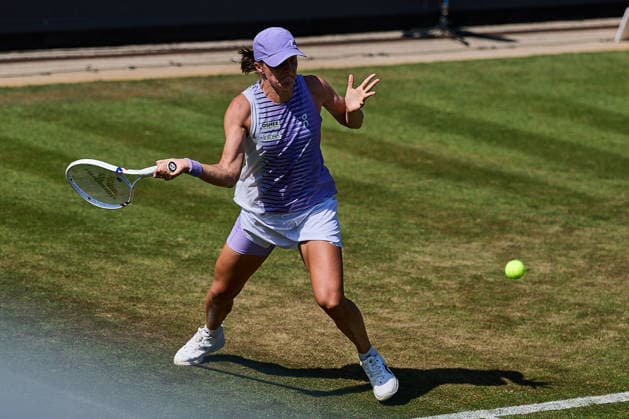 June 24, 2026, Bad Homburg, Hessen, Germany: Iga Swiatek of Poland returns with forehand to Emma Navarro of United States during the BAD HOMBURG OPEN powered by SOLARWATTT- WTA500 - Womens Tennis, 24.6.2026 in Bad Homburg (Tennis-Club Bad Homburg), Germany - Photo: Tennis 2026: Bad Hombug Open - WTA500: NAVARO Vs SWIATEK  - ZUMAs343 20260624_zsp_s343_083 Copyright: xMathiasxSchulzx