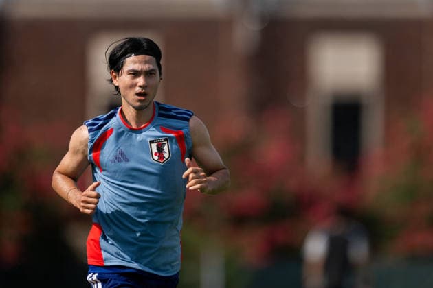 260624 Takumi Minamino of the Japanese national football team at a training session during day 14 of the FIFA World Cup, WM, Weltmeisterschaft, Fussball 2026 on June 24, 2026 in Dallas. Photo: Petter Arvidson BILDBYRAN kod PA PA1252 fotboll football soccer fotball vm fotbolls-vm fotball-vm fotbolls-vm 2026 fifa world cup 2026 träning practice training day 14 bbeng japan *** 260624 Takumi Minamino of the Japanese national soccer team at a training session on Day 14 of the 2026 FIFA World Cup on June 24, 2026 in Dallas. Photo by Petter Arvidson, BILDBYRAN. Code: PA PA1252. soccer, football, soccer World Cup, 2026 FIFA World Cup, training, Day 14, BBENG, Japan  Copyright: PETTERxARVIDSON BB260624PA007