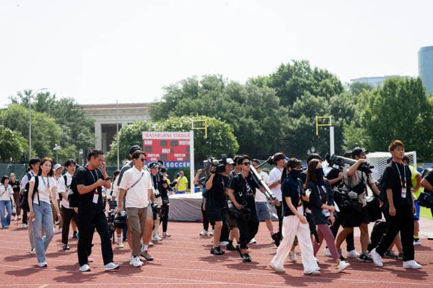 260624 General view of media at a training session with the Japanese national football team during day 14 of the FIFA World Cup, WM, Weltmeisterschaft, Fussball 2026 on June 24, 2026 in Dallas. Photo: Petter Arvidson BILDBYRAN kod PA PA1252 fotboll football soccer fotball vm fotbolls-vm fotball-vm fotbolls-vm 2026 fifa world cup 2026 träning practice training day 14 bbeng japan media press *** 260624 General view of the media at a training session with the Japanese national soccer team on Day 14 of the 2026 FIFA World Cup on June 24, 2026 in Dallas. Photo by Petter Arvidson, BILDBYRAN. Code: PA PA1252. soccer, football, soccer World Cup, 2026 FIFA World Cup, training, Day 14, BBENG, Japan, media, press  Copyright: PETTERxARVIDSON BB260624PA031