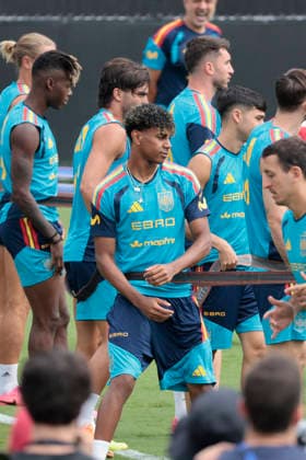Spain s players in action during a team s training session in Chattanooga, Tenesse, United States, 24 June 2026. Spain will face Uruguay in their 2026 FIFA World Cup, WM, Weltmeisterschaft, Fussball Group H soccer match on 27 June. 2026 FIFA World Cup - Group H - Spain s training !ACHTUNG: NUR REDAKTIONELLE NUTZUNG!  Copyright: xLavandeiraxjrx GRAF5196 20260624-55020696027_1
