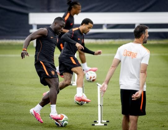 KANSAS CITY - Brian Brobbey of the Netherlands and Justin Kluivert of the Netherlands during a training session of the Dutch national team, Nationalteam at the KC Current Training Facility, on June 24, 2026, in Kansas City. The Dutch team is preparing for the match against Tunisia during the FIFA World Cup, WM, Weltmeisterschaft, Fussball KOEN VAN WEEL ANP xVIxANPxSportx xxANPxIVx 561855925 originalFilename: 561855925.jpg