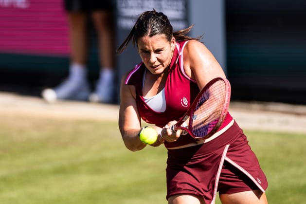 BAD HOMBURG, GERMANY - JUNE 24: Emma Navarro (USA) during the Bad Homburg Open powered by Solarwatt Singles match between Iga Swiatek (POL) vs Emma Navarro (USA) at Kurpark Bad Homburg on June 24, 2026 in Bad Homburg, Germany. Hessen Germany Copyright: xSteffiexWunderlx