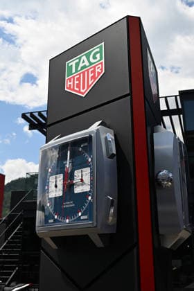 24.06.2026, xsvx, Motorsport FIA Formel 1, Grand Prix von Österreich v.l. Symbolfoto, Symbolbild Uhren Tag Heuer Sponsor Uhr Logo Wappen Schriftzug (FIA REGULATIONS PROHIBIT ANY USE OF PHOTOGRAPHS as IMAGE SEQUENCES and or QUASI-VIDEO) Zeltweg-Spielberg *** June 24, 2026, xsvx, Motorsport FIA Formula 1, Austrian Grand Prix v l Stock photo, stock image Watches Tag Heuer Sponsor Watch Logo Coat of arms Lettering FIA REGULATIONS PROHIBIT ANY USE OF PHOTOGRAPHS as IMAGE SEQUENCES and or QUASI-VIDEO Zeltweg Spielberg