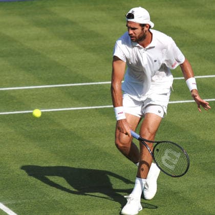 Karen Khachanov during the ATP, Tennis Herren Exho Singles Martin Damm vs Karen Khachanov during the Giorgio Armani Tennis Classic at the Hurlingham Club, London, UK on 24 June 2026. Copyright: xPhilxHutchinsonx 45160042