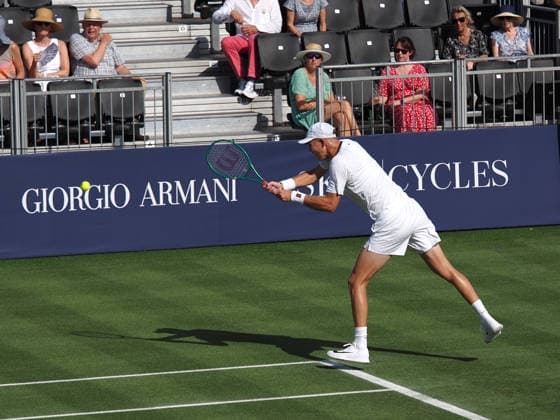 Martin Damm during the ATP, Tennis Herren Exho Singles Martin Damm vs Karen Khachanov during the Giorgio Armani Tennis Classic at the Hurlingham Club, London, UK on 24 June 2026. Copyright: xPhilxHutchinsonx 45160033