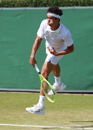 Moez Echargui (TUN), Herren Einzel, Men s Singles, Qualifikation, Wimbledon Tennis - Wimbledon 2026 - Grand Slam ITF ATP, Tennis Herren WTA, Tennis Damen - AELTC - London - - Great Britain - 24 June 2026. *** Moez Echargui TUN, Men s Singles, Qualifying, Wimbledon Tennis, Wimbledon 2026, Grand Slam, ITF, ATP, WTA, AELTC, London, Great Britain, June 24, 2026 Copyright: xJuergenxHasenkopfx