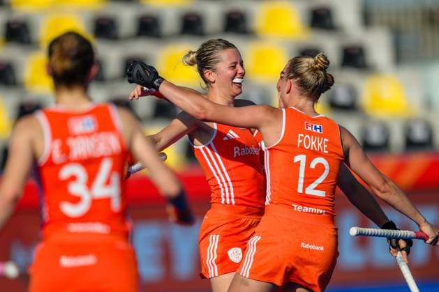 WAVER, 24-06-2026, Belfius Hockey Arena, FIH Hockey Pro League Women, Season 2025-2026. Guusje Moes scores and celebrates during the game Australia - Netherlands (women). Australia - Netherlands (women)  x204615050x Copyright:
