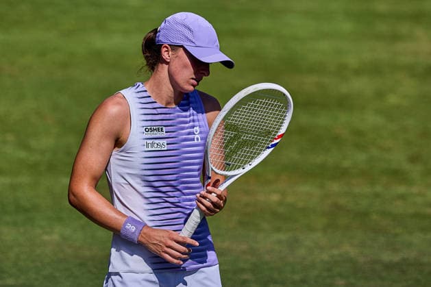June 24, 2026, Bad Homburg, Hessen, Germany: Iga Swiatek of Poland on Court during her Match against Emma Navarro of United States during the BAD HOMBURG OPEN powered by SOLARWATTT- WTA500 - Womens Tennis, 24.6.2026 in Bad Homburg (Tennis-Club Bad Homburg), Germany - Photo: Tennis 2026: Bad Hombug Open - WTA500: NAVARO 7:5 2:6 6:3 SWIATEK  - ZUMAs343 20260624_zsp_s343_139 Copyright: xMathiasxSchulzx
