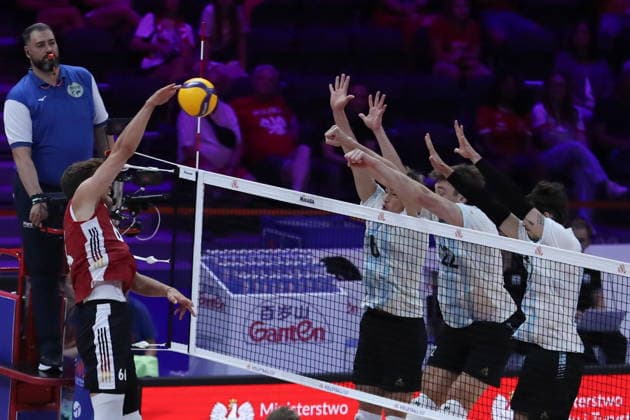 Gliwice 24.06.2026. Siatkowka Liga Narodow sezon 2026 faza grupowa mecz: Argentyna - Niemcy --- Volleyball VNL Nations League season 2026 group stage match: Argentina - Germany nz Rohrs Erik Fot. Kacper Staniec NEWSPIX.PL --- newspix.pl 