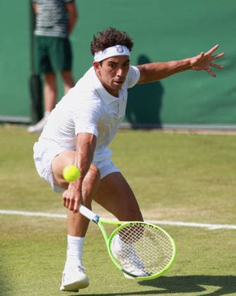 Moez Echargui (TUN), Herren Einzel, Men s Singles, Qualifikation, Wimbledon Tennis - Wimbledon 2026 - Grand Slam ITF ATP, Tennis Herren WTA, Tennis Damen - AELTC - London - - Great Britain - 24 June 2026. *** Moez Echargui TUN, Men s Singles, Qualifying, Wimbledon Tennis, Wimbledon 2026, Grand Slam, ITF, ATP, WTA, AELTC, London, Great Britain, June 24, 2026 Copyright: xJuergenxHasenkopfx