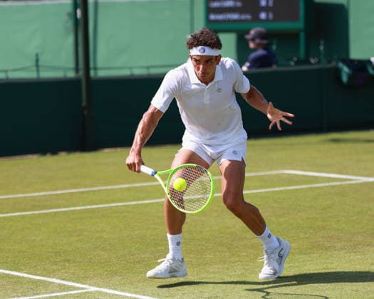 Moez Echargui (TUN), Herren Einzel, Men s Singles, Qualifikation, Wimbledon Tennis - Wimbledon 2026 - Grand Slam ITF ATP, Tennis Herren WTA, Tennis Damen - AELTC - London - - Great Britain - 24 June 2026. *** Moez Echargui TUN, Men s Singles, Qualifying, Wimbledon Tennis, Wimbledon 2026, Grand Slam, ITF, ATP, WTA, AELTC, London, Great Britain, June 24, 2026 Copyright: xJuergenxHasenkopfx