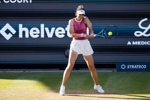 BAD HOMBURG, GERMANY - JUNE 24: Irina-Camelia Begu (ROU) during the Bad Homburg Open powered by Solarwatt Singles match between Karolina Muchova (CZE) vs Irina-Camelia Begu (ROU) at Kurpark Bad Homburg on June 24, 2026 in Bad Homburg, Germany. Hessen Germany Copyright: xSteffiexWunderlx