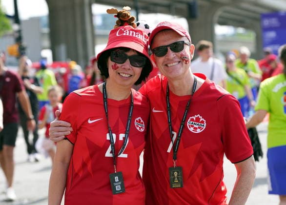FIFA World Cup, WM, Weltmeisterschaft, Fussball 2026 - Group B - Switzerland vs Canada Canada supporters prior to the FIFA World Cup 2026 group stage match Switzerland against Canada, in Vancouver, Canada, 24 June 2026. VANCOUVER Canada  Copyright: xBOBxFRIDx