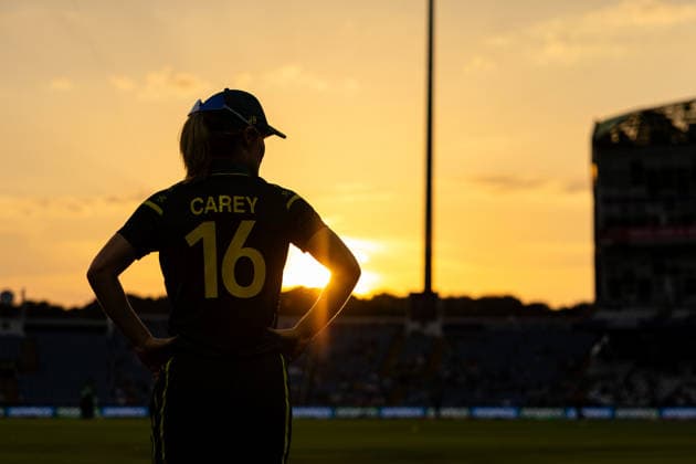 LEEDS, ENGLAND - JUNE 23: Nicola Carey of Australia looks on at the ICC Women s T20 World Cup match between Australia and Pakistan at Headingley Cricket Ground on June 23, 2026 in Leeds, England.  Copyright: xUnnatixNaidux Sportspressphoto_SPR175334