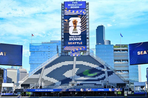 June 24, 2026: Seattle Stadium south end before the FIFA World Cup, WM, Weltmeisterschaft, Fussball match between Bosnia - Herzegovina and Qatar in Seattle, WA. CSM FIFA World Cup 2026: JUN 24 Bosnia - Herzegovina Vs Qatar  - ZUMAc04_ 20260624_zma_c04_004 Copyright: xStevexFaberx