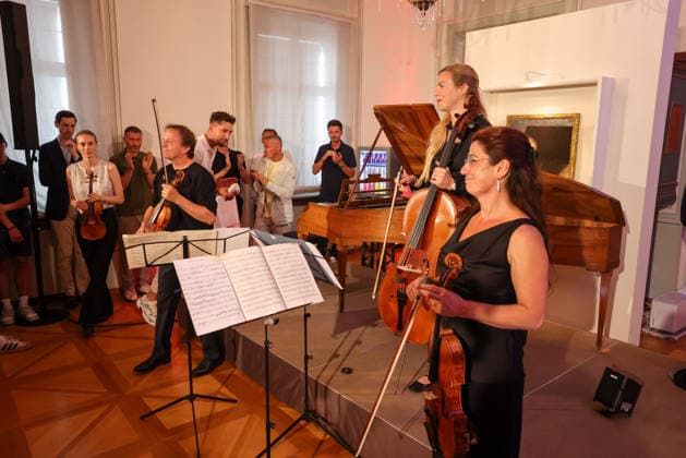 SOCCER - BL, RBS, jersey presentation SALZBURG,AUSTRIA,24.JUN.26 - SOCCER - ADMIRAL Bundesliga, Red Bull Salzburg, jersey presentation. Image shows musicians.  GEPAxpictures xMathiasxMandl