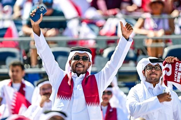 Qatar s supporters pictured before a soccer game between Bosnia and Herzegovina and Qatar, on Wednesday 24 June 2026 in Seattle, the third and last day in the group stage, in group B of the FIFA World Cup, WM, Weltmeisterschaft, Fussball 2026 in the United States of America. DIRKxWAEM  x179152724x