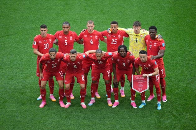 Switzerland v Canada - FIFA World Cup, WM, Weltmeisterschaft, Fussball 2026 - Group B VANCOUVER, CANADA - JUNE 24: Players of Switzerland pose for a photo prior the 2026 FIFA World Cup Group B match between Switzerland and Canada at BC Place Stadium in Vancouver, Canada, on June 24, 2026. Ercin Erturk Anadolu British Columbia Canada. Editorial use only. Please get in touch for any other usage.  Copyright: x2026xAnadoluxErcinxErturkx