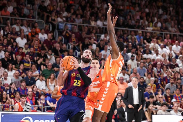 June 24, 2026, Barcelona, Barcelona, Spain: Tornike Shengelia of FC Barcelona, Barca in action during the Spanish League, Liga ACB Endesa, basketball Final Game 4 match played between FC Barcelona and Valencia Basket at Palau Blaugrana on June 24, 2026 in Barcelona, Spain. Barcelona Spain - ZUMAa181 20260624_zaa_a181_026 Copyright: xJavierxBorregox