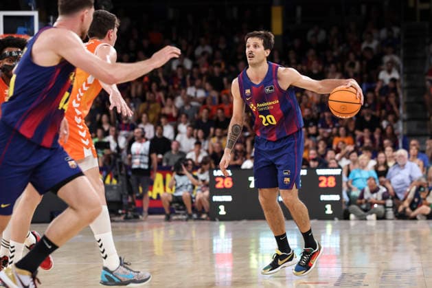 June 24, 2026, Barcelona, Barcelona, Spain: Nico Laprovittola of FC Barcelona, Barca in action during the Spanish League, Liga ACB Endesa, basketball Final Game 4 match played between FC Barcelona and Valencia Basket at Palau Blaugrana on June 24, 2026 in Barcelona, Spain. Barcelona Spain - ZUMAa181 20260624_zaa_a181_032 Copyright: xJavierxBorregox