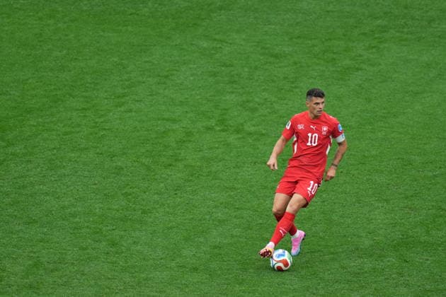 Switzerland v Canada - FIFA World Cup, WM, Weltmeisterschaft, Fussball 2026 - Group B VANCOUVER, CANADA - JUNE 24: Granit Xhaka of Switzerland in action during the 2026 FIFA World Cup Group B match between Switzerland and Canada at BC Place Stadium in Vancouver, Canada, on June 24, 2026. Ercin Erturk Anadolu British Columbia Canada. Editorial use only. Please get in touch for any other usage.  Copyright: x2026xAnadoluxErcinxErturkx