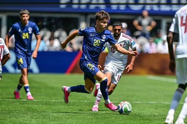 Bosnia and Herzegovina s Esmir Bajraktarevic pictured in action during a soccer game between Bosnia and Herzegovina and Qatar, on Wednesday 24 June 2026 in Seattle, the third and last day in the group stage, in group B of the FIFA World Cup, WM, Weltmeisterschaft, Fussball 2026 in the United States of America. DIRKxWAEM  x179157734x