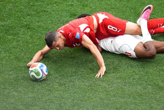 Switzerland v Canada - FIFA World Cup, WM, Weltmeisterschaft, Fussball 2026 - Group B VANCOUVER, CANADA - JUNE 24: Remo Freuler (8) of Switzerland in action during the 2026 FIFA World Cup Group B match between Switzerland and Canada at BC Place Stadium in Vancouver, Canada, on June 24, 2026. Ercin Erturk Anadolu Vancouver Canada. Editorial use only. Please get in touch for any other usage.  Copyright: x2026xAnadoluxErcinxErturkx
