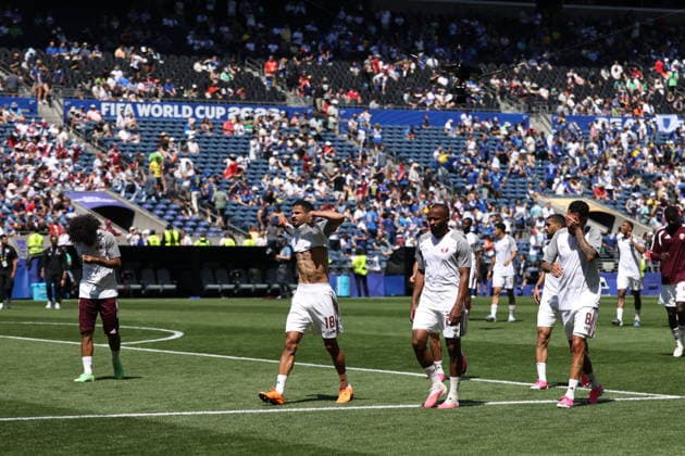 Bosnia and Herzegovina v Qatar - FIFA World Cup, WM, Weltmeisterschaft, Fussball 2026 - Group B SEATTLE, USA - JUNE 24: Players of Qatar warm up prior the 2026 FIFA World Cup First Stage Group B match between Bosnia and Herzegovina and Qatar at Lumen Field (Seattle Stadium) in Seattle, Washington, United States on June 24, 2026. Samah Zidan Anadolu Washington United States. Editorial use only. Please get in touch for any other usage.  Copyright: x2026xAnadoluxSamahxZidanx