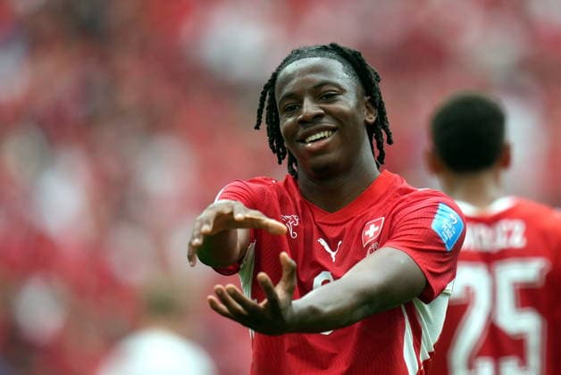 FIFA World Cup, WM, Weltmeisterschaft, Fussball 2026 - Group B - Switzerland vs Canada Johan Manzambi of Switzerland celebrates scoring the 2-0 during the FIFA World Cup 2026 group stage match Switzerland against Canada, in Vancouver, Canada, 24 June 2026. VANCOUVER Canada  Copyright: xBOBxFRIDx