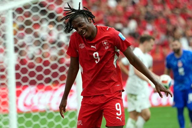 FIFA World Cup, WM, Weltmeisterschaft, Fussball 2026 - Group B - Switzerland vs Canada Johan Manzambi of Switzerland celebrates scoring the 2-0 during the FIFA World Cup 2026 group stage match Switzerland against Canada, in Vancouver, Canada, 24 June 2026. VANCOUVER Canada  Copyright: xBOBxFRIDx