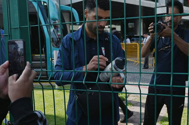 Iranian national team, Nationalteam FIFA World Cup, WM, Weltmeisterschaft, Fussball 2026 leave Mexico camp to Seattle match to face Egypt TIJUANA, MEXICO - JUNE 24: Iran players sign autographs and give short interviews to journalists questions upon the Iranian National Team s departure from the Marriott Hotel to the Tijuana International Airport for Seattle, Washington, where it will play against Egypt on Friday in Tijuana, Mexico, on Wednesday, June 24, 2026, as part of the 2026 World Cup football tournament. Carlos Moreno Anadolu Tijuana Mexico. Editorial use only. Please get in touch for any other usage.  Copyright: x2026xAnadoluxCarlosxMorenox