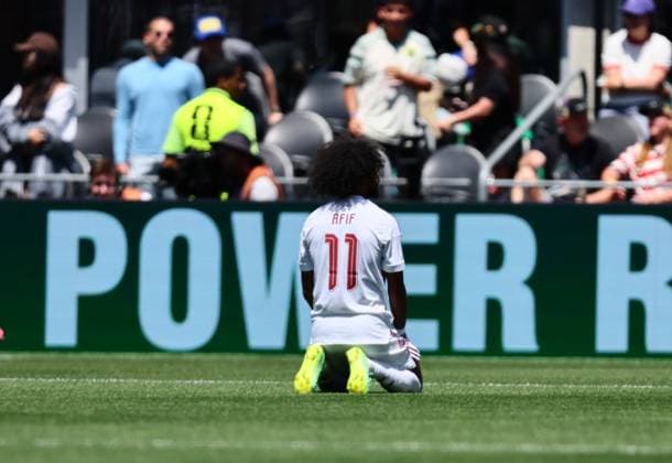 Bosnia and Herzegovina v Qatar - FIFA World Cup, WM, Weltmeisterschaft, Fussball 2026 - Group B SEATTLE, USA - JUNE 24: Akram Afif of Qatar reacts during the 2026 FIFA World Cup First Stage Group B match between Bosnia and Herzegovina and Qatar at Lumen Field (Seattle Stadium) in Seattle, Washington, United States on June 24, 2026. Samah Zidan Anadolu Washington United States. Editorial use only. Please get in touch for any other usage.  Copyright: x2026xAnadoluxSamahxZidanx