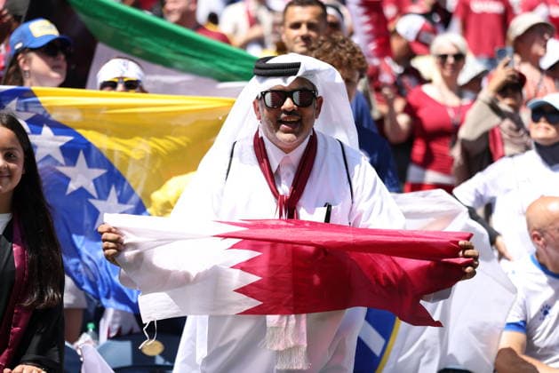 Bosnia and Herzegovina v Qatar - FIFA World Cup, WM, Weltmeisterschaft, Fussball 2026 - Group B SEATTLE, USA - JUNE 24: Fans support their team during the 2026 FIFA World Cup First Stage Group B match between Bosnia and Herzegovina and Qatar at Lumen Field (Seattle Stadium) in Seattle, Washington, United States on June 24, 2026. Samah Zidan Anadolu Washington United States. Editorial use only. Please get in touch for any other usage.  Copyright: x2026xAnadoluxSamahxZidanx