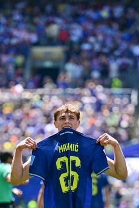 Bosnia and Herzegovina s Ermin Mahmic celebrates after scoring during a soccer game between Bosnia and Herzegovina and Qatar, on Wednesday 24 June 2026 in Seattle, the third and last day in the group stage, in group B of the FIFA World Cup, WM, Weltmeisterschaft, Fussball 2026 in the United States of America. DIRKxWAEM  x179166908x