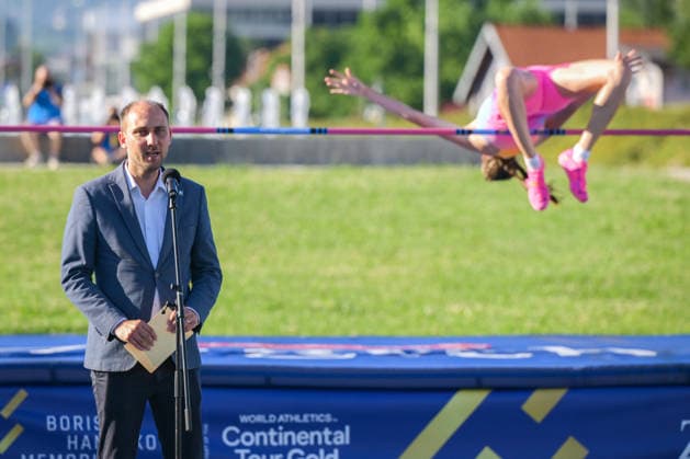76th Boris Hanzekovic Memorial ZAGREB, CROATIA - JUNE 24: Matej Misic during the opening ceremony of the 76th Boris Hanzekovic Memorial, part of the World Athletics Continental Tour Gold 2026 at City Fountains on June 24, 2026 in Zagreb, Croatia.  NevaxZganec PIXSELL