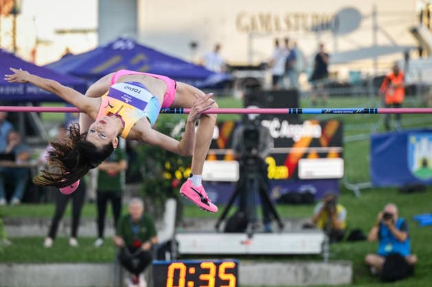 76th Boris Hanzekovic Memorial ZAGREB, CROATIA - JUNE 24: Angelina Topic of Serbia competes in Women s High Jump during the 76th Boris Hanzekovic Memorial, part of the World Athletics Continental Tour Gold 2026 at City Fountains on June 24, 2026 in Zagreb, Croatia.  NevaxZganec PIXSELL
