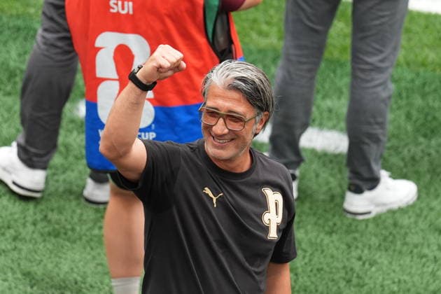 Switzerland v Canada - FIFA World Cup, WM, Weltmeisterschaft, Fussball 2026 - Group B VANCOUVER, CANADA - JUNE 24: Head coach Murat Yakin of Switzerland celebrates after the 2026 FIFA World Cup Group B match between Switzerland and Canada at BC Place Stadium in Vancouver, Canada, on June 24, 2026. Ercin Erturk Anadolu British Columbia Canada. Editorial use only. Please get in touch for any other usage.  Copyright: x2026xAnadoluxErcinxErturkx