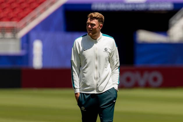 SOCCER AUSTRALIA TRAINING, Socceroos player Harry Souttar gets a first look of the pitch ahead of their match against Paraguay at the San Francisco Bay Area Stadium in Santa Clara, California, United States, Wednesday, June 24, 2026. ( NO ARCHIVING Alameda California United States  Copyright: xJasonxHenryx 20260625132097433819