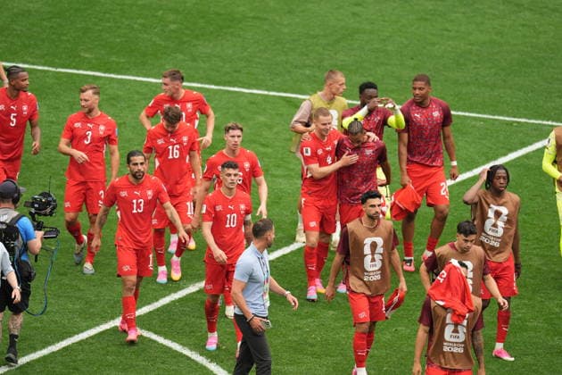 Switzerland v Canada - FIFA World Cup, WM, Weltmeisterschaft, Fussball 2026 - Group B VANCOUVER, CANADA - JUNE 24: Players of Switzerland greet their fans after the 2026 FIFA World Cup Group B match between Switzerland and Canada at BC Place Stadium in Vancouver, Canada, on June 24, 2026. Ercin Erturk Anadolu British Columbia Canada. Editorial use only. Please get in touch for any other usage.  Copyright: x2026xAnadoluxErcinxErturkx