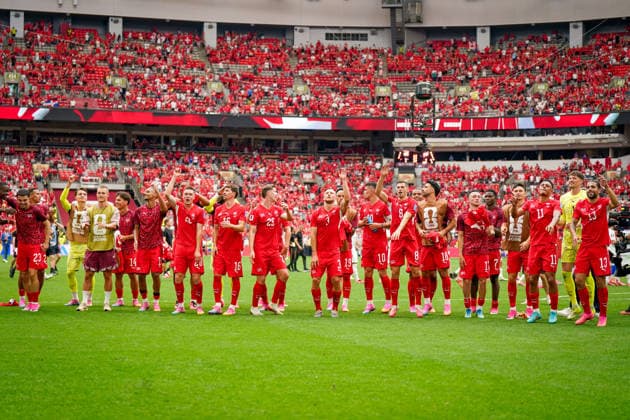 Kanada: Fußball FIFA Weltmeisterschaft 2026 Gruppenphase Schweiz vs Kanada BC Place Stadium (Vancouver, British Columbia): Freude, Emotionen, Jubel nach dem 2:1 Sieg in der Gruppe B *** Canada Soccer 2026 FIFA World Cup Group Stage: Switzerland vs. Canada at BC Place Stadium in Vancouver, British Columbia—Joy, excitement, and celebration following the 2–1 victory in Group B Copyright: xJOERANxSTEINSIEKx