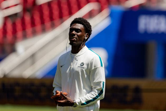 SOCCER AUSTRALIA TRAINING, Socceroos player Mohamed TourÃ gets a first look of the pitch ahead of their match against Paraguay at the San Francisco Bay Area Stadium in Santa Clara, California, United States, Wednesday, June 24, 2026. ( NO ARCHIVING Alameda California United States  Copyright: xJasonxHenryx 20260625137253961208